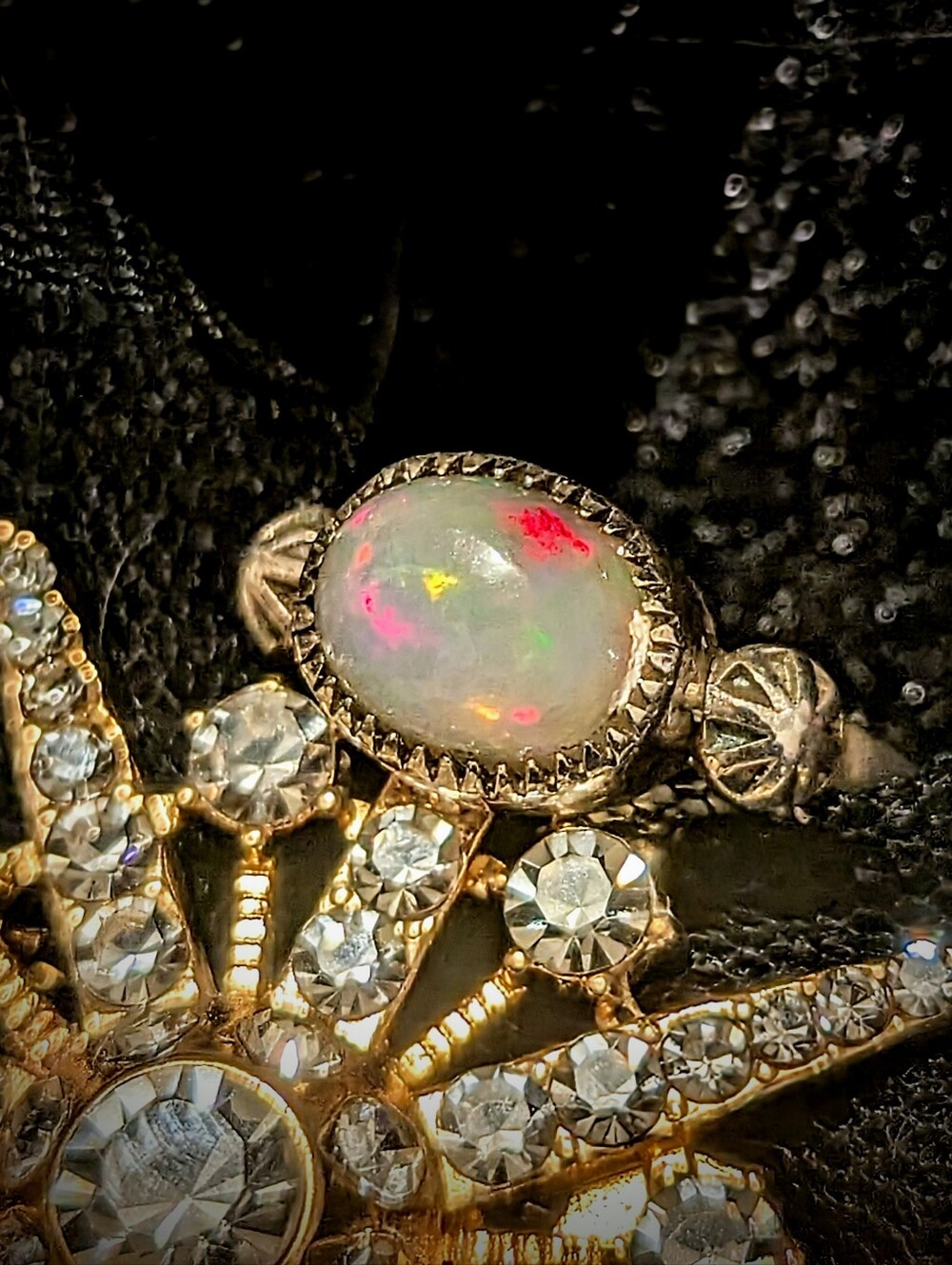Petite Ethiopian Opal Sterling Silver Ring